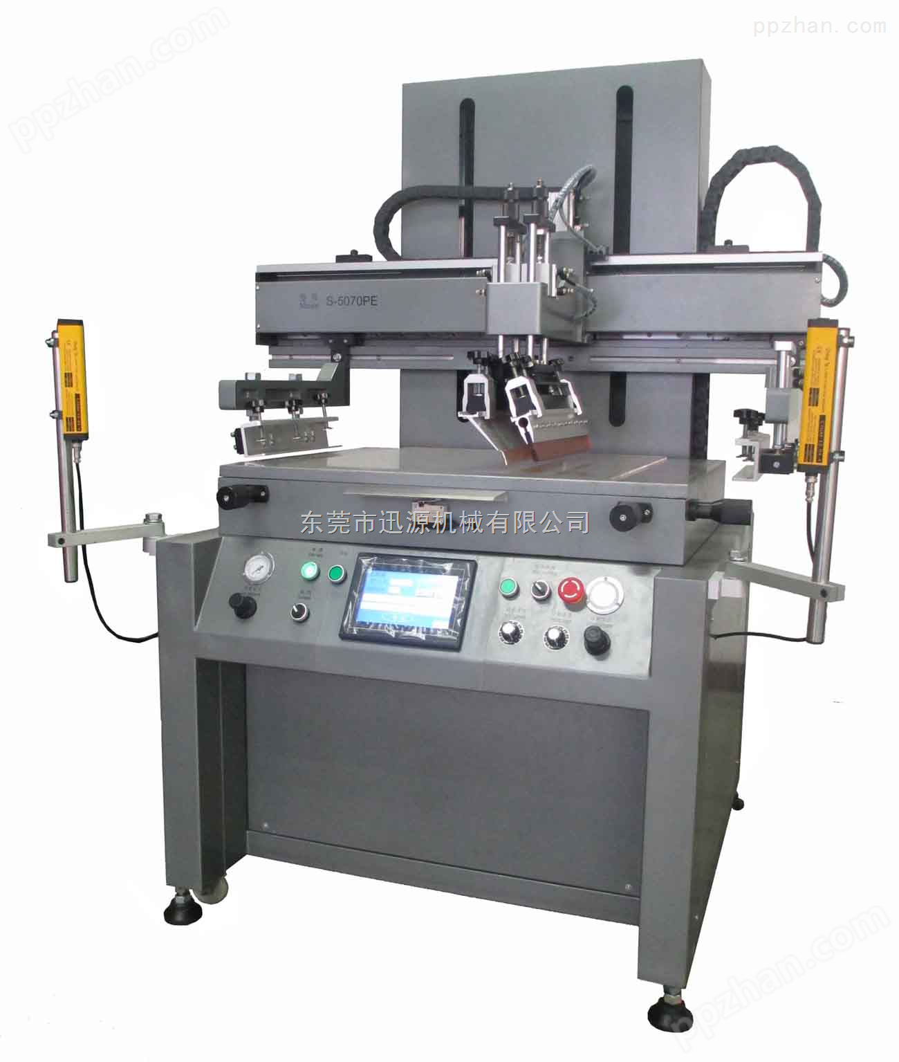 平面大片材，大幅面积丝网印刷，迅源S-5070电动式平面丝印机，专业设计生产